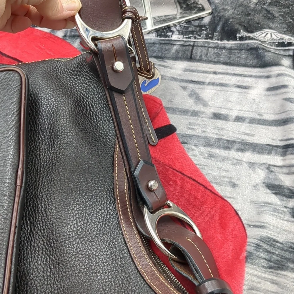DOONEY & BOURKE 1975 EAST WEST HOBO SHOULDER BAG BLACK